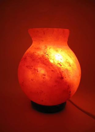Соляная лампа  "ваза" 2,1кг. (d-12,h-17 см)(гималайская соль)
