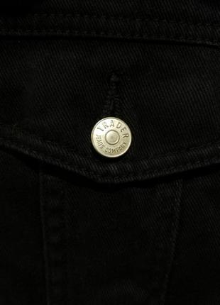 Чоловіча чорна джинсова куртка trader debenhams8 фото