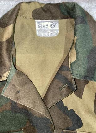 Камуфляжный военный жакет пиджак ветровка хаки6 фото