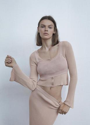 В'язаний топ майка zara
