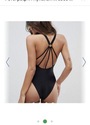 Купальник слитный asos черный