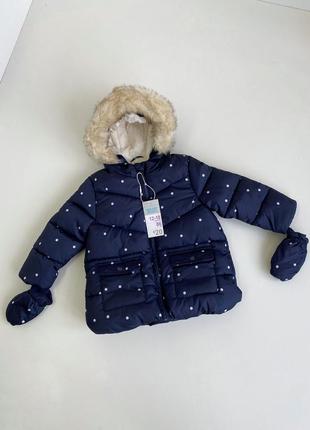 Дуже тепла зимова курточка на дівчинку від primark