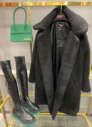 Шубка чорна еко шкіра преміум в стилі philipp plein❣️