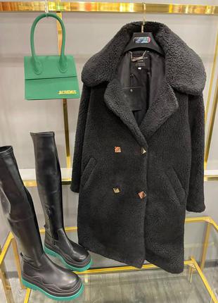 Шубка чорна еко шкіра преміум в стилі philipp plein❣️