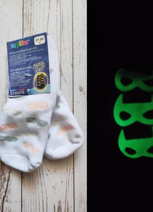 Носки  махровые махрові шкарпетки  27/30 lupilu  антискользящая подошва со стоперами светятся в тем