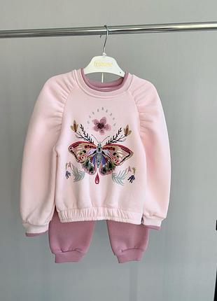 Флис 3хнитка костюмчик на девочку 98