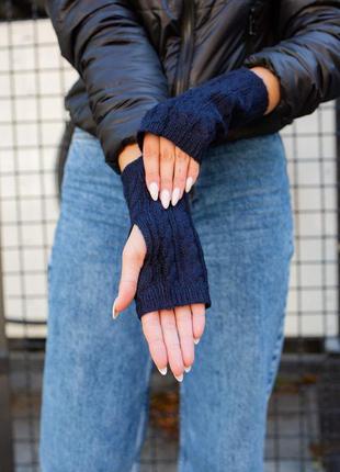 Митенки шерсть перчатки рукавички1 фото