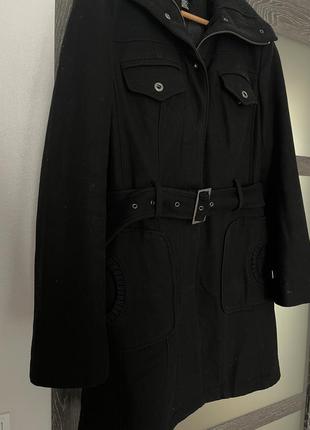 Пальто женское чёрное, пальто castro3 фото