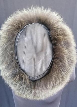 Меховая шапка зелёный казак кубанка боярка
