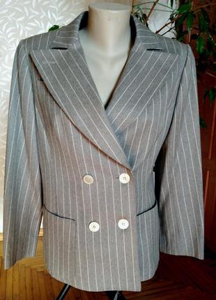 Двубортный женский шерстяной пиджак jobis, германия, размер-м1 фото