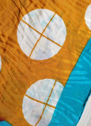 Платок шёлковый шелк цветной шарф яркий большой метр полоска абстракция7 фото