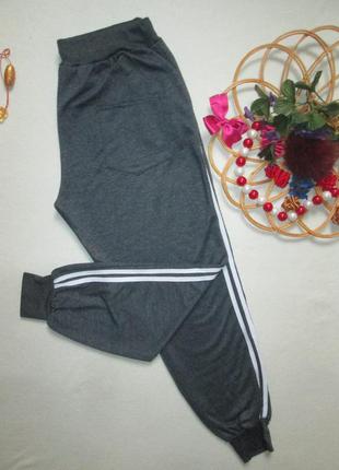 Суперовые спортивные штаны серый меланж с лампасами высокая посадка zeeman.5 фото