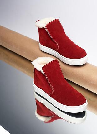 Жіночі черевики (сліпони), замша