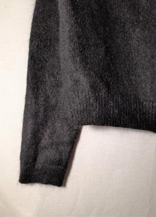 Укороченный шерстяной пушистый кроп свитер кофта джемпер на пуговицах  из ангоры3 фото