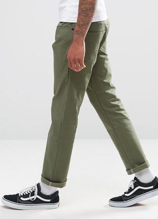 Мужские, оригинальные штаны nike cotton ftm 5 pocket chinos in green7 фото