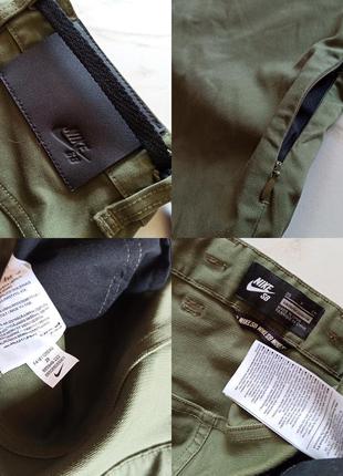 Мужские, оригинальные штаны nike cotton ftm 5 pocket chinos in green9 фото