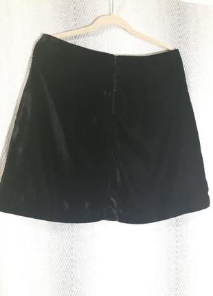 Женская нарядная велюровая, бархатная юбка с вышивкой,  вышиванка.4 фото