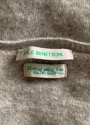 Продаю шикарний теплий сірий кардиган benetton, 100% вовна5 фото