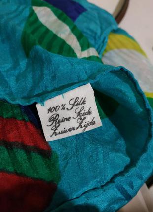 Платок шёлковый шелк цветной шарф яркий большой метр полоска абстракция6 фото