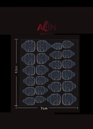 Двухсторонний скотч для накладных ногтей - 24 стикера (наклейки) - для накладних нігтів4 фото
