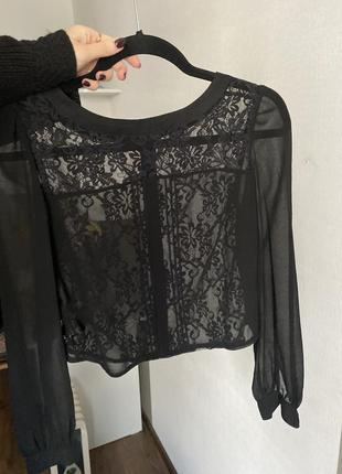 Кружевная блуза блузка шифоновая кофточка кружево
