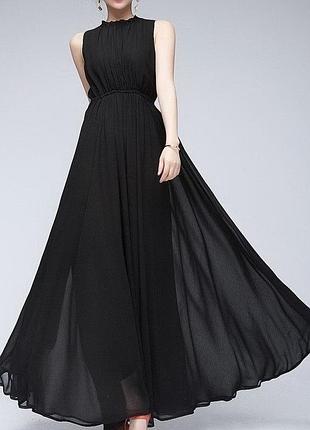 Чудове чорне плаття з шифону daisy and jay 44-46 (укр) або s-m