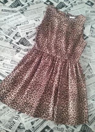 Леопардовое платье2 фото