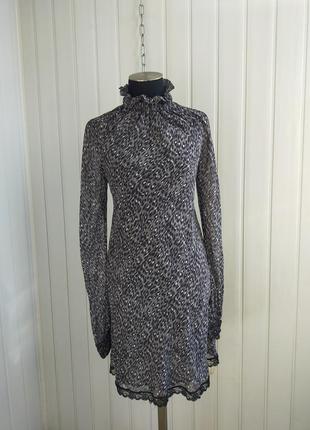 Шёлковое платье с леопардовый принт patrizia pepe 46(48)2 фото