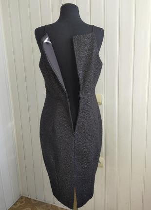 Платье чёрное вечернее с вырезом халтер h&m длины миди 170/92 см4 фото