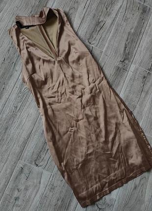 Шелковое ,атласное платье ,чокер