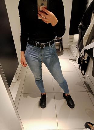 Джинси джеггінси висока посадка h&m