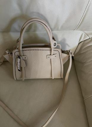 Шкіряна італійська сумка, plinio visona,1 фото