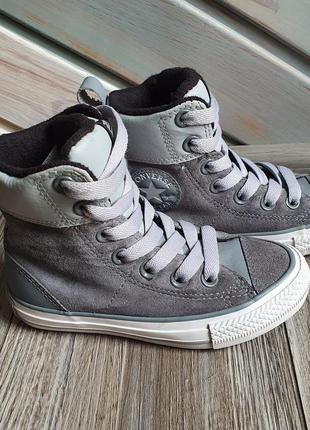 Хайтопы ботинки кеды еврозима утеплённые кожа идеал converse chuk taylor 28р2 фото
