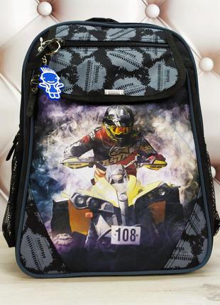 Рюкзак школьный для мальчика bagland отличник 20 л. черный1 фото