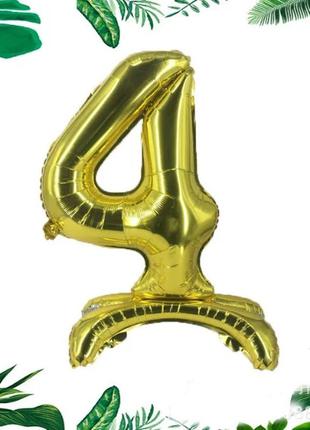 Куля цифра " 4 " золото , на підставці ( тривимірний ) , 80 див.