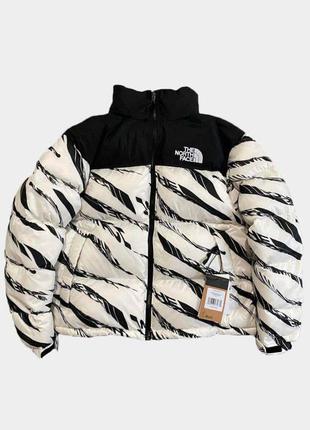 Пуховик tnf 700 zebra white the north face1 фото