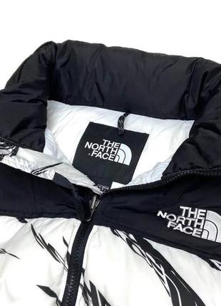 Пуховик tnf 700 zebra white the north face7 фото