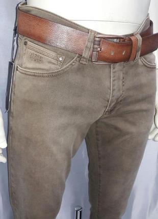 Чоловічі джинси світло-коричневі2 фото