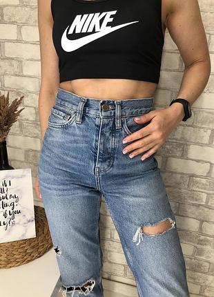Джинси mom з високою посадкою denim