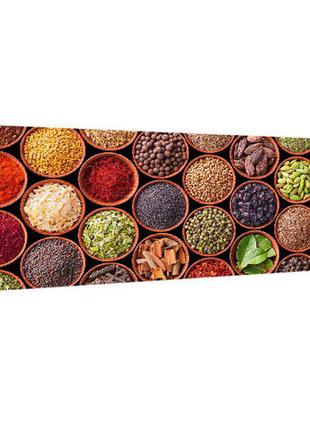 Картина на холсте на стену для интерьера/спальни/офиса специи и пряности 30х65 см (h3065_ym015)