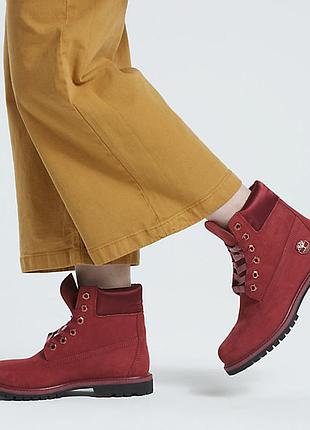 Черевики timberland. модель women's 6-inch premium waterproof boots w/satin collar.оригінал