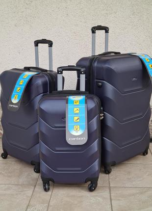 Надёжный прочный чемодан carbon turkey 🇹🇷 синий