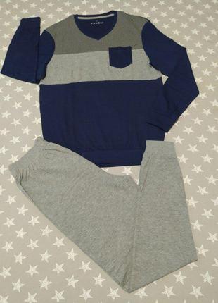 Трикотажна чоловіча піжама домашній костюм c&a canda німеччина, реглан штани3 фото