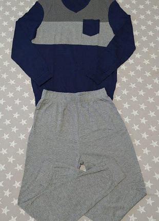 Трикотажна чоловіча піжама домашній костюм c&a canda німеччина, реглан штани2 фото