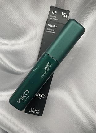 Зелена туш з ефектом панорамного об'єму вій kiko milano smart