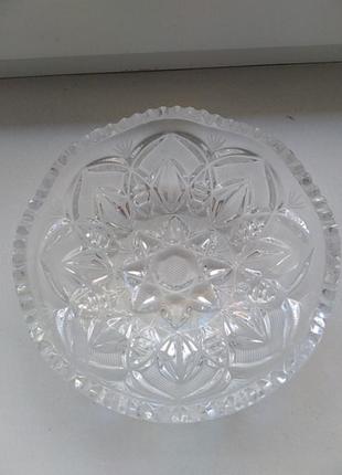 Ваза-конфетница хрусталь не штамповка ссср 17х6