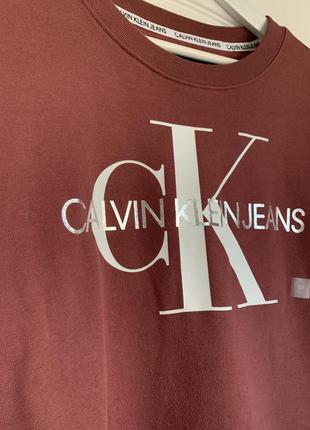 Оверсайз свитшот на флисе calvin klein2 фото