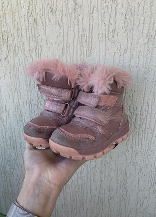 Дитячі рожеві чобітки зима овчина
