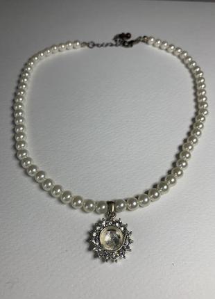 Жемчужное ожерелье с подвеской1 фото