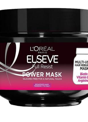 Укрепляющая маска для ослабленных волос, склонных к выпадению, с биотином, витамином в5 и аргинином